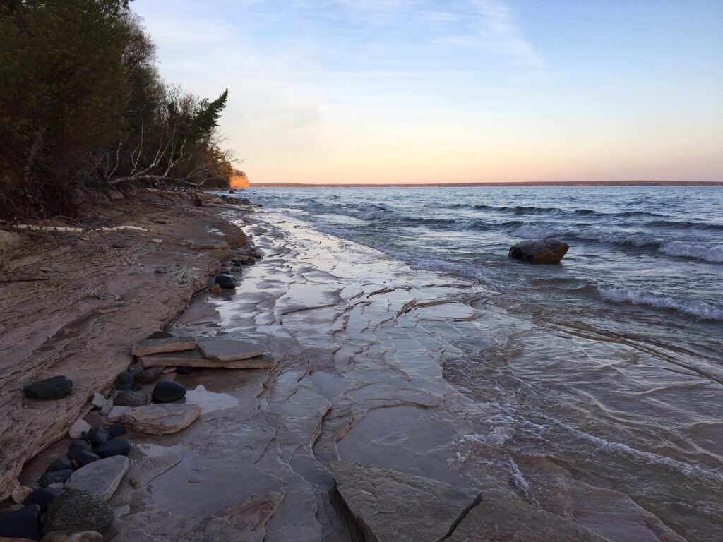 Shoreline in Upper Peninsula of Michigan