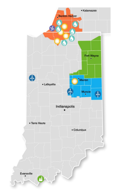 Indiana Michigan Power Service Territory